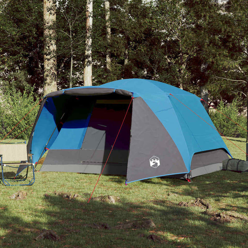 Load image into Gallery viewer, Vidaxl tent met luifel 4-persoons waterdicht blauw
