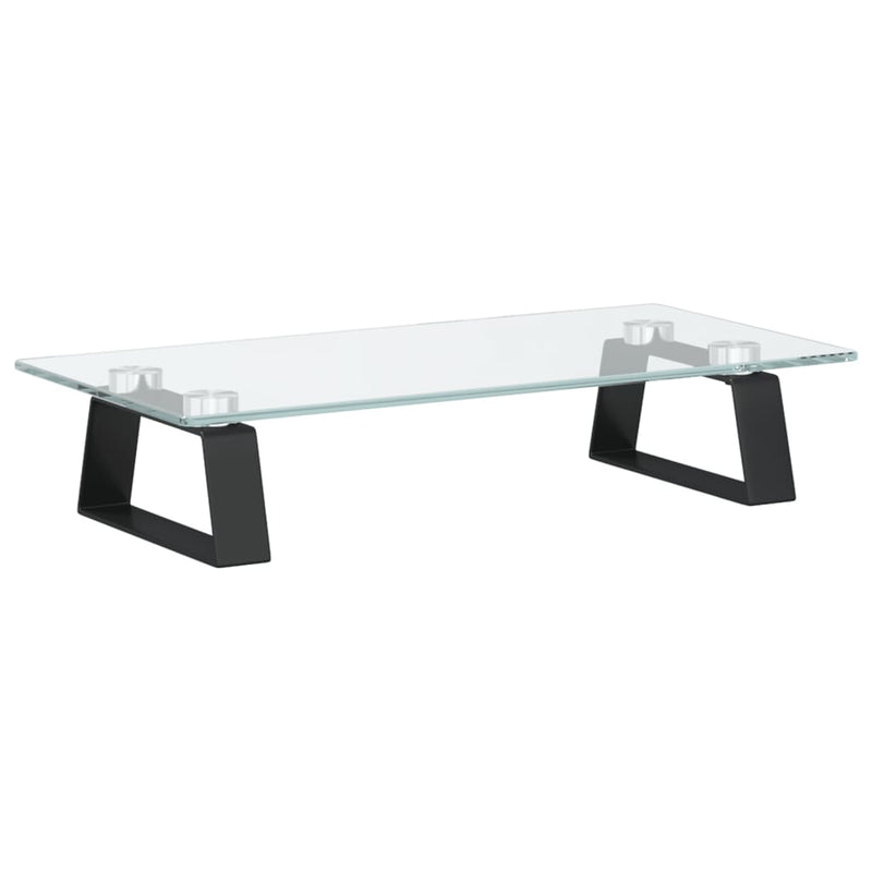 Load image into Gallery viewer, Vidaxl monitorstandaard 40x20x8 cm gehard glas en metaal zwart
