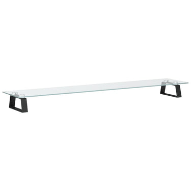 Vidaxl monitorstandaard 100x20x8 cm gehard glas en metaal zwart