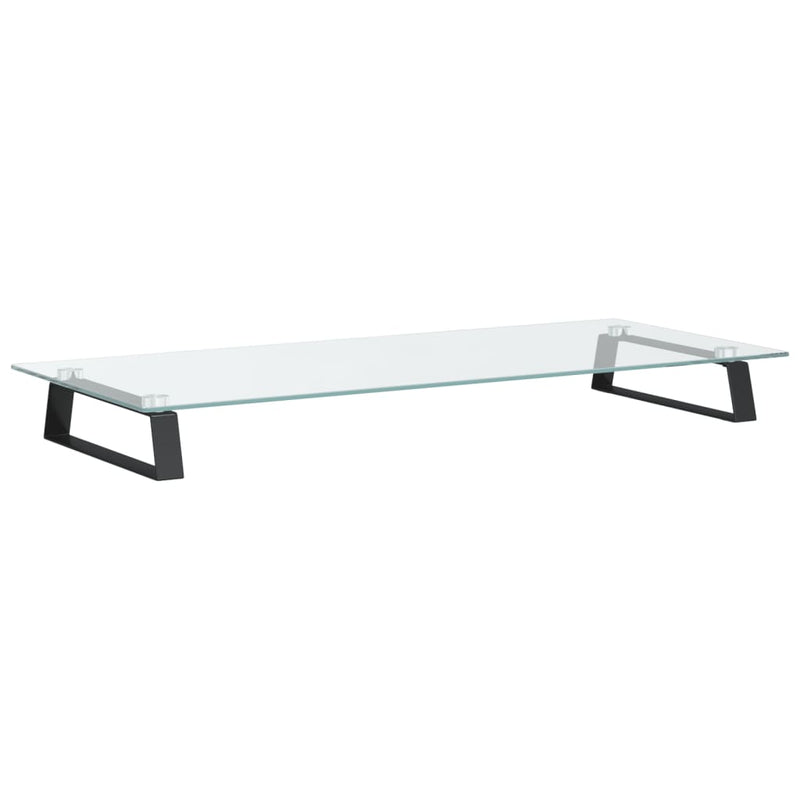 ギャラリービューアに画像をロードする, Vidaxl monitorstandaard 80x35x8 cm gehard glas en metaal zwart

