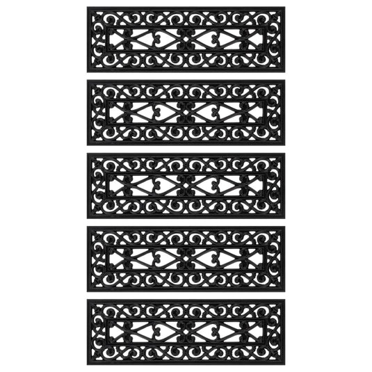 Vidaxl trapmatten 5 st 25x75 cm rubber