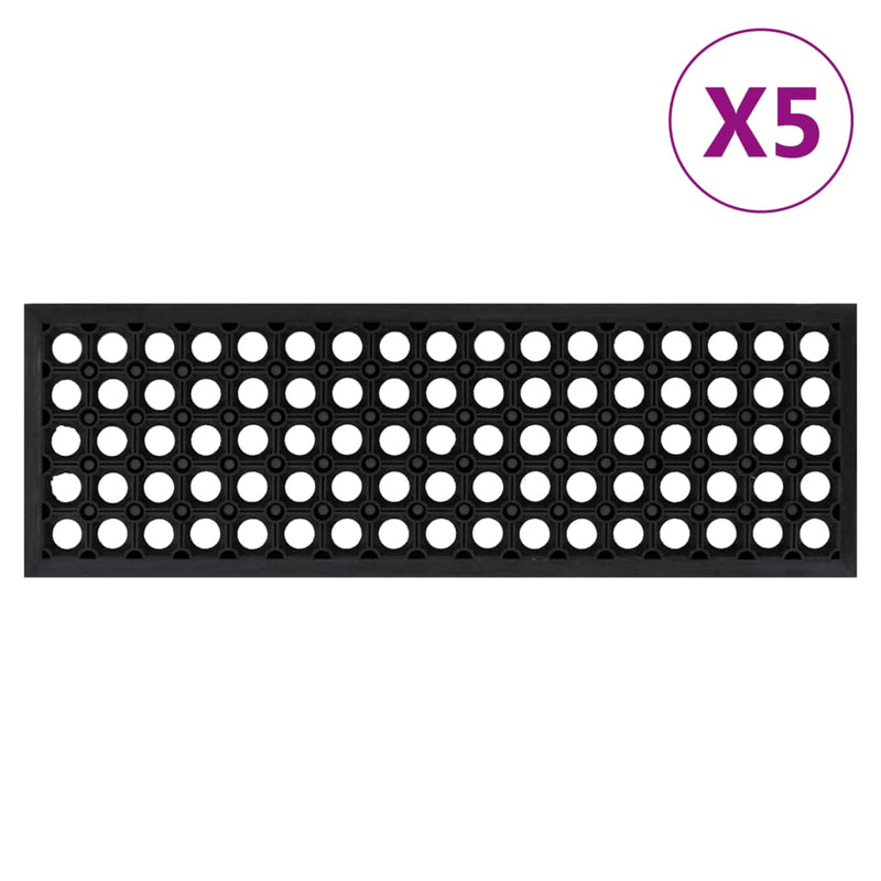ギャラリービューアに画像をロードする, Vidaxl trapmatten 5 st 25x75 cm rubber
