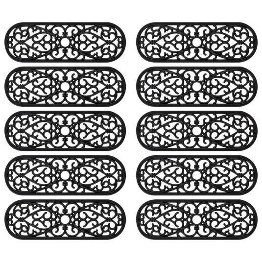 Vidaxl trapmatten 10 st 25x75 cm rubber