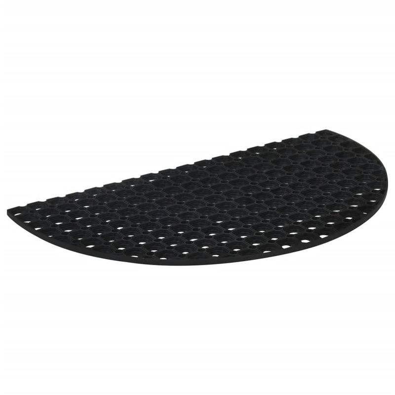 Load image into Gallery viewer, Vidaxl deurmat halfrond 45x75 cm rubber
