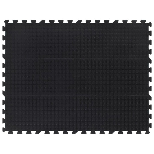 Vidaxl rubbertegel 12 mm 90x120 cm zwart