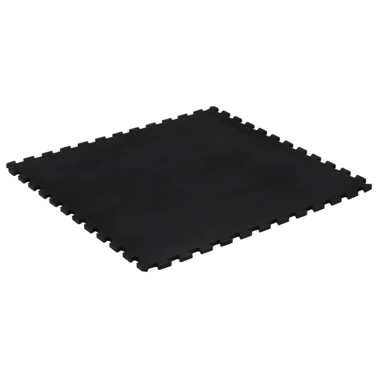 Vidaxl rubbertegel 12 mm 100x100 cm zwart