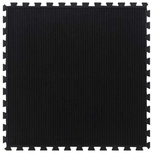 Vidaxl rubbertegel 12 mm 100x100 cm zwart