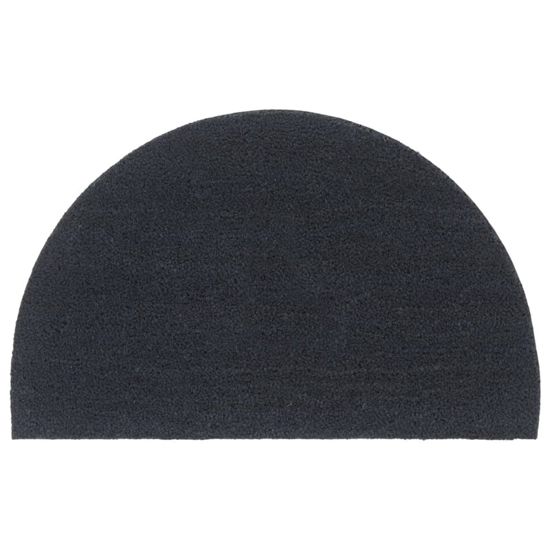 Load image into Gallery viewer, VidaXL Deurmat halfrond 50x80 cm getufte kokosvezel donkergrijs
