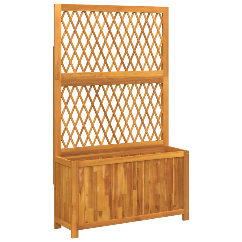 ギャラリービューアに画像をロードする, Vidaxl plantenbak met latwerk 100x32x165 cm massief acaciahout
