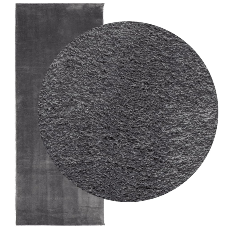 Load image into Gallery viewer, Vidaxl vloerkleed huarte laagpolig zacht wasbaar 80x200 cm antraciet
