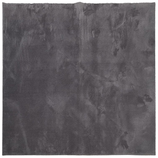 Vidaxl vloerkleed huarte laagpolig zacht wasbaar 160x160 cm antraciet