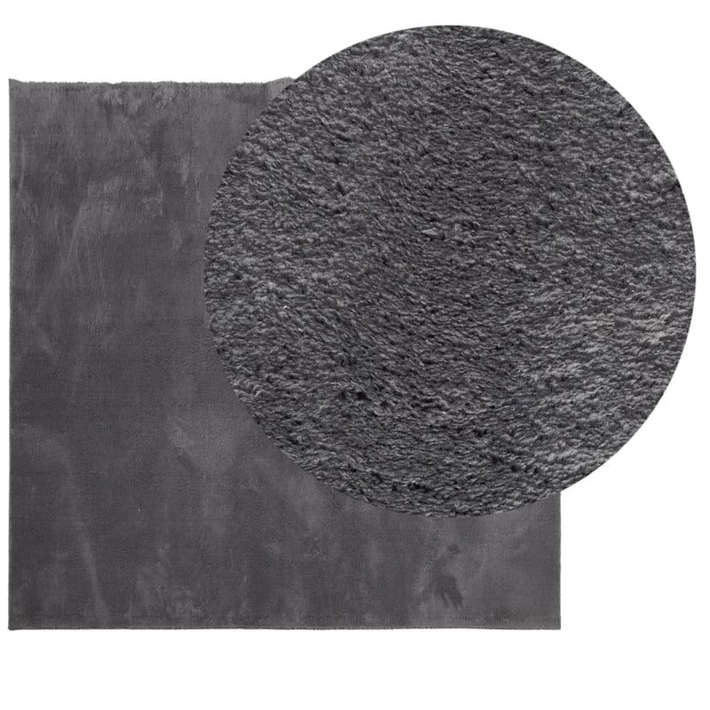 Load image into Gallery viewer, Vidaxl vloerkleed huarte laagpolig zacht wasbaar 160x160 cm antraciet
