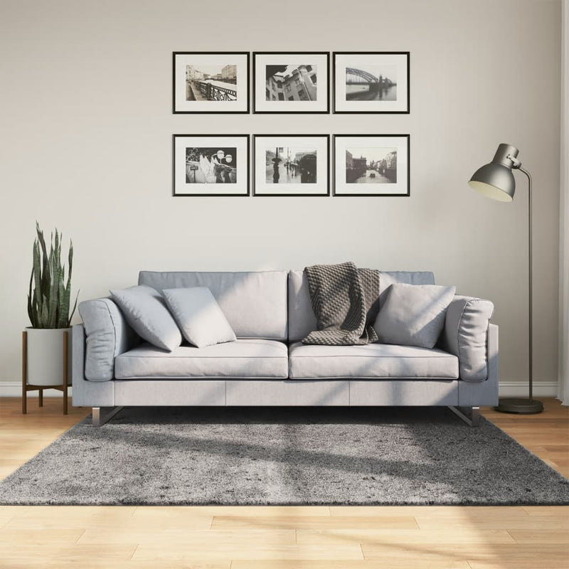 Load image into Gallery viewer, Vidaxl vloerkleed huarte laagpolig zacht wasbaar 160x160 cm antraciet

