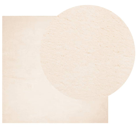 Vidaxl vloerkleed huarte laagpolig zacht wasbaar 120x120 cm beige