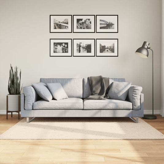 Vidaxl vloerkleed huarte laagpolig zacht wasbaar 120x170 cm beige