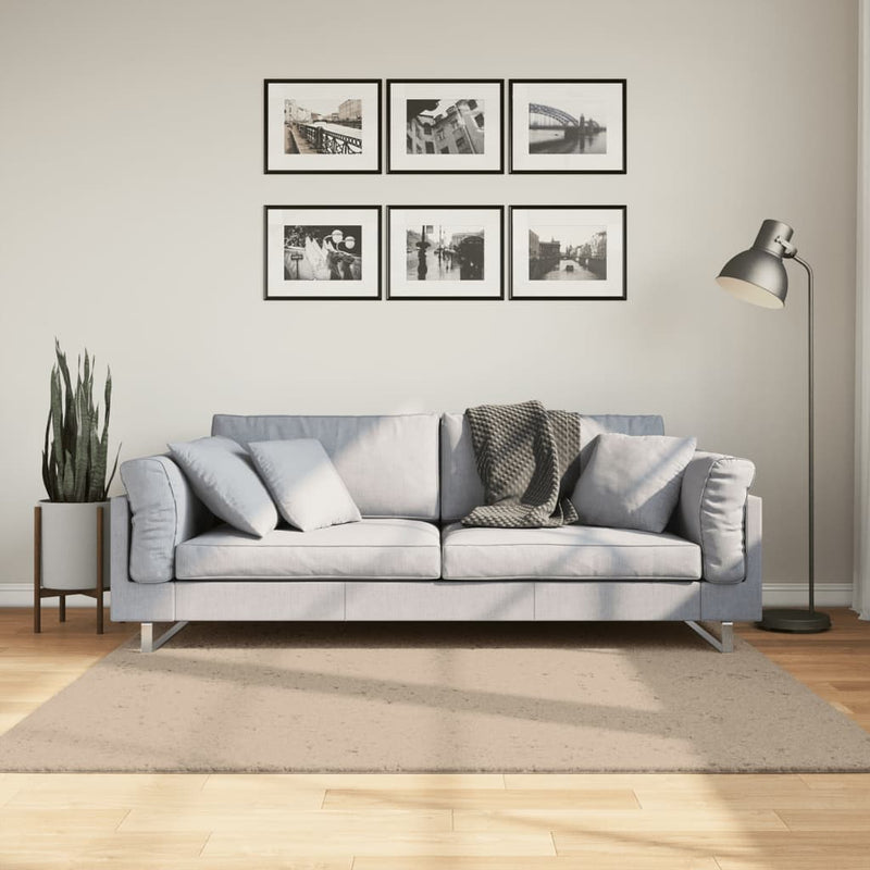 Chargez l'image dans la visionneuse de la galerie, Vidaxl vloerkleed huarte laagpolig zacht wasbaar 160x160cm zandkleurig
