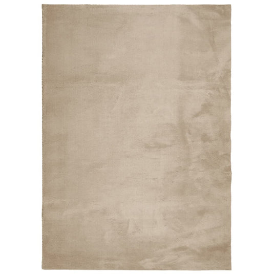 Vidaxl vloerkleed huarte laagpolig zacht wasbaar 240x340cm zandkleurig