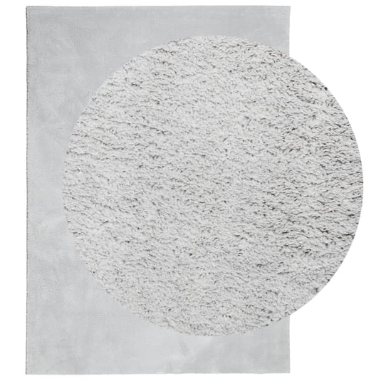 Vidaxl vloerkleed huarte laagpolig zacht wasbaar 120x170 cm grijs