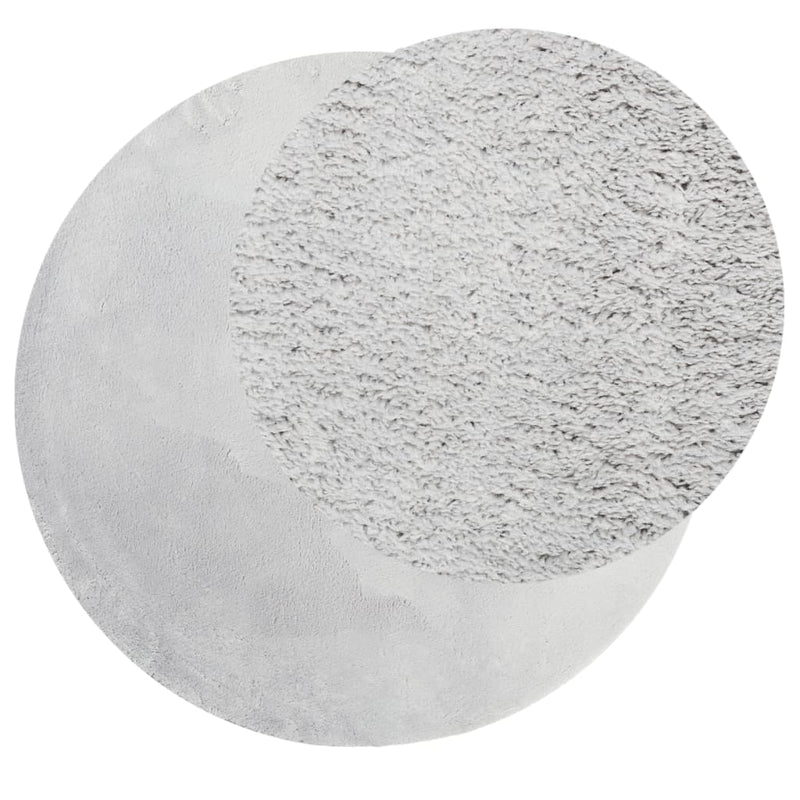 Load image into Gallery viewer, Vidaxl vloerkleed huarte laagpolig zacht wasbaar ø 160 cm grijs
