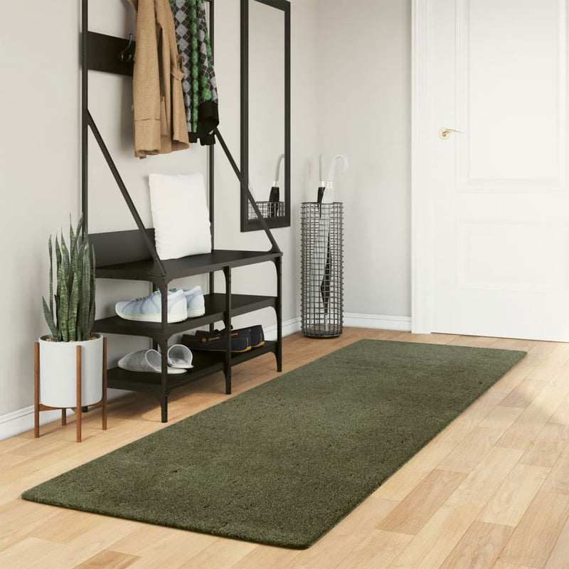 Load image into Gallery viewer, Vidaxl vloerkleed huarte laagpolig zacht wasbaar 80x250 cm bosgroen
