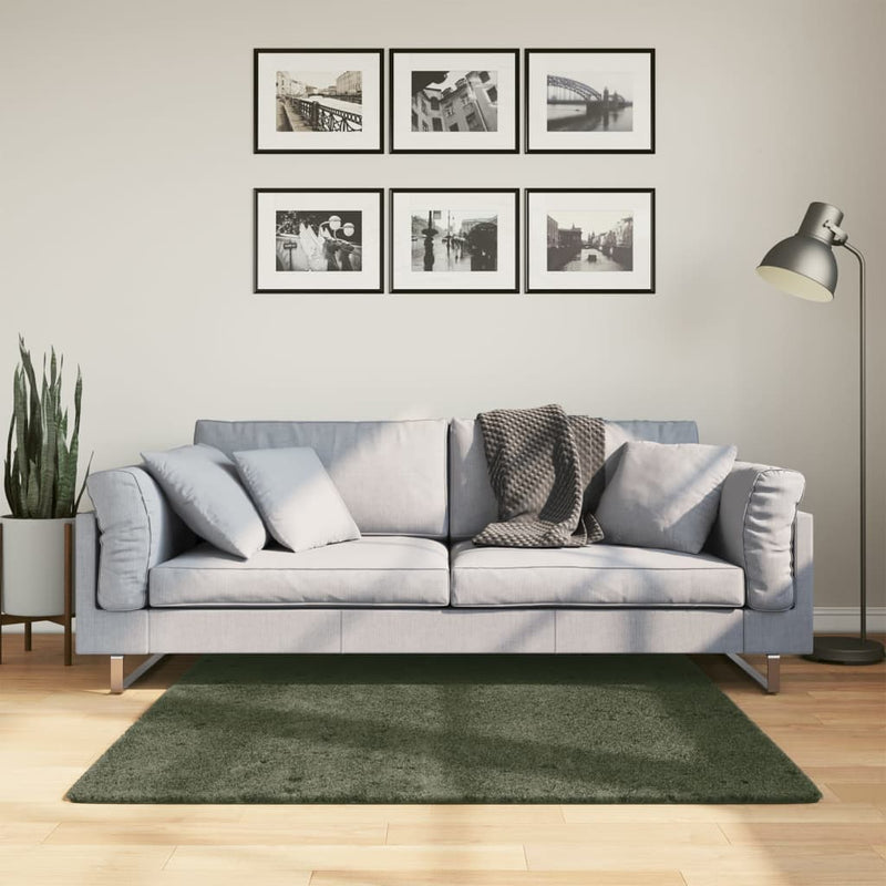Load image into Gallery viewer, Vidaxl vloerkleed huarte laagpolig zacht wasbaar 120x120 cm bosgroen
