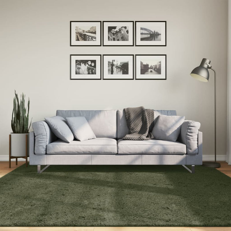 Afbeelding laden in galerijviewer, Vidaxl vloerkleed huarte laagpolig zacht wasbaar 200x200 cm bosgroen
