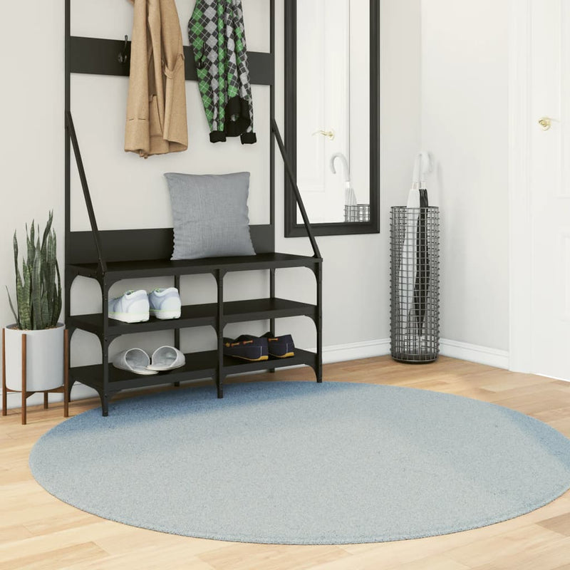 Load image into Gallery viewer, Vidaxl vloerkleed huarte laagpolig zacht wasbaar ø 160 cm blauw

