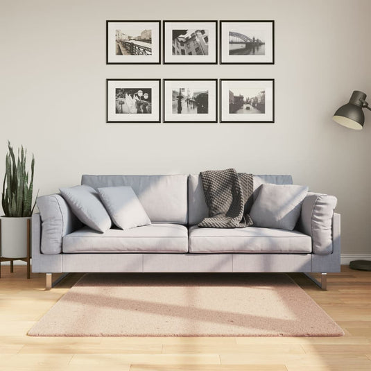 Vidaxl vloerkleed huarte laagpolig zacht wasbaar 120x120 cm roze