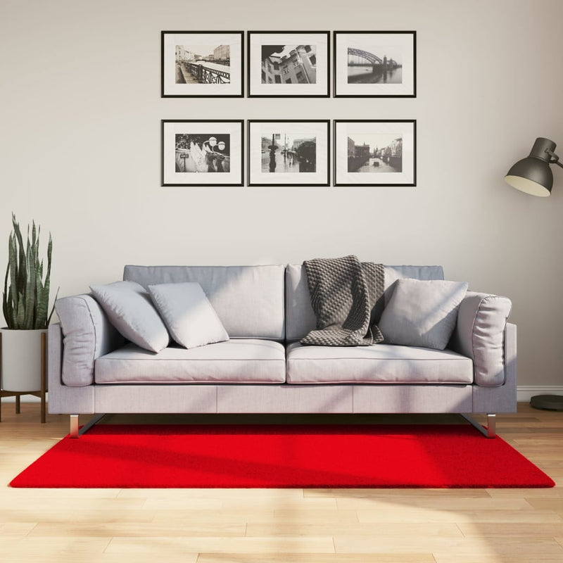 Load image into Gallery viewer, Vidaxl vloerkleed huarte laagpolig zacht wasbaar 80x150 cm rood
