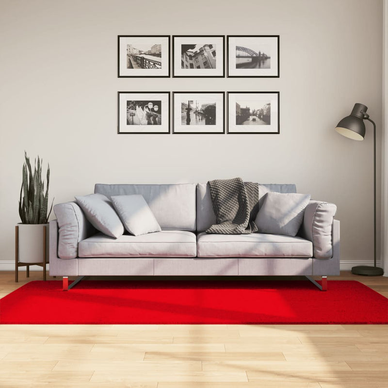 Load image into Gallery viewer, Vidaxl vloerkleed huarte laagpolig zacht wasbaar 100x200 cm rood
