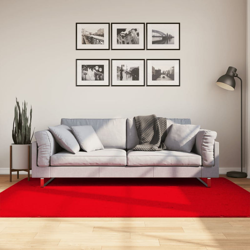 Load image into Gallery viewer, Vidaxl vloerkleed huarte laagpolig zacht wasbaar 140x200 cm rood
