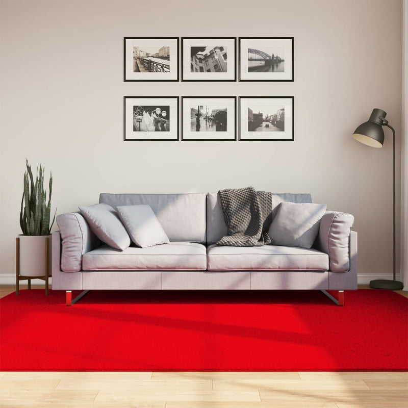 Load image into Gallery viewer, Vidaxl vloerkleed huarte laagpolig zacht wasbaar 160x230 cm rood
