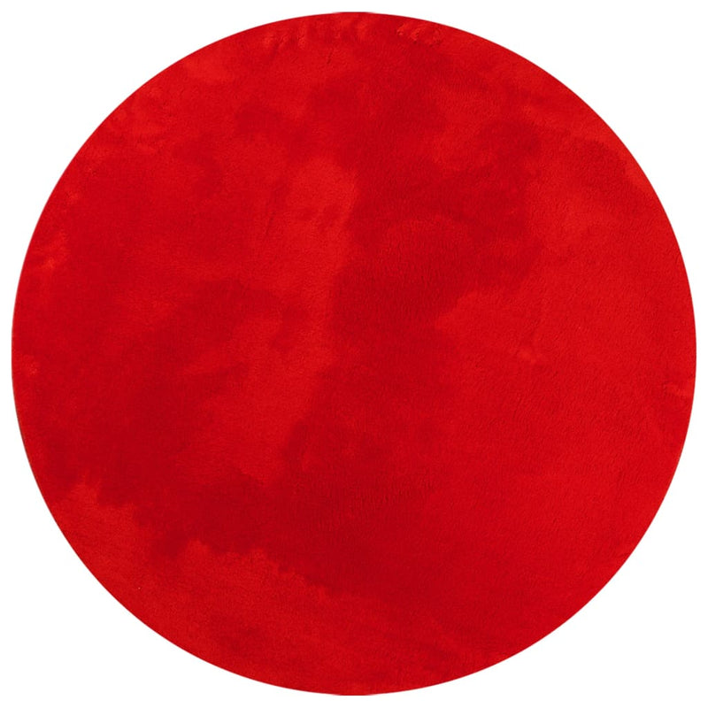 Load image into Gallery viewer, VidaXL Vloerkleed HUARTE laagpolig zacht wasbaar Ø 160 cm rood

