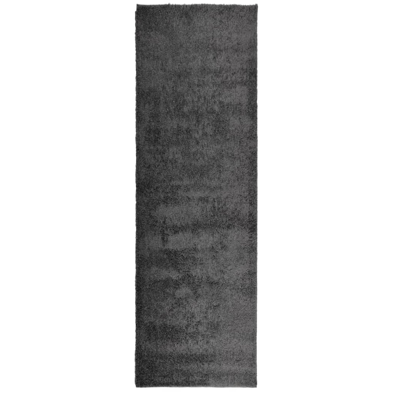 Load image into Gallery viewer, Vidaxl vloerkleed pamplona shaggy hoogpolig modern 80x250 cm antraciet
