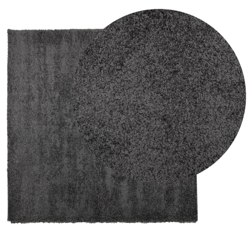 Load image into Gallery viewer, Vidaxl vloerkleed pamplona shaggy hoogpolig 160x160 cm antraciet
