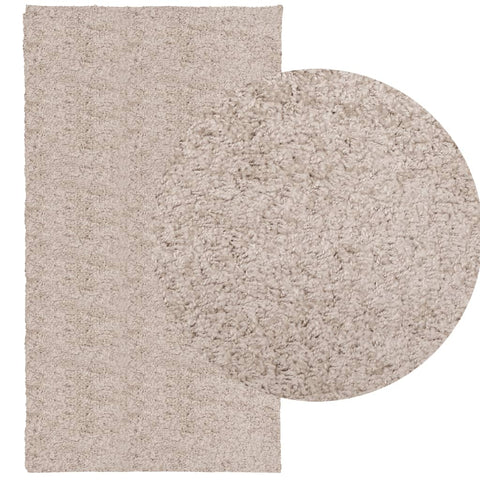 Vidaxl vloerkleed pamplona shaggy hoogpolig modern 60x110 cm beige