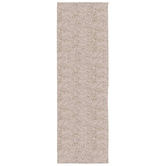 Vidaxl vloerkleed pamplona shaggy hoogpolig modern 80x250 cm beige