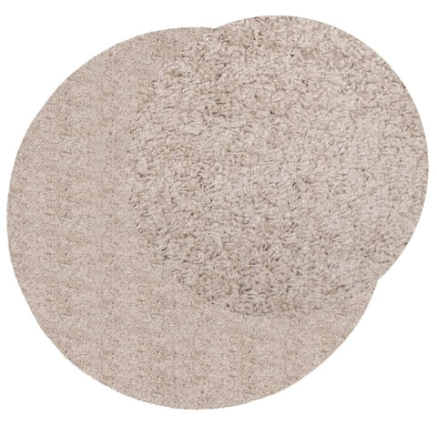 Vidaxl vloerkleed pamplona shaggy hoogpolig modern ø 160 cm beige