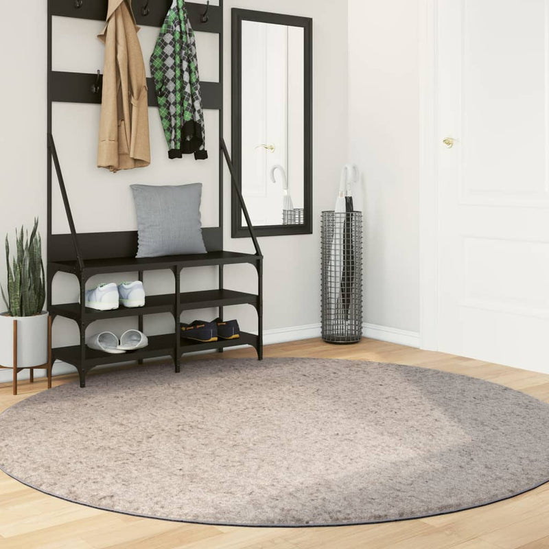 Load image into Gallery viewer, Vidaxl vloerkleed pamplona shaggy hoogpolig modern ø 200 cm beige

