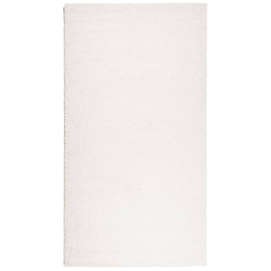 Vidaxl vloerkleed pamplona shaggy hoogpolig modern 60x110 cm crème