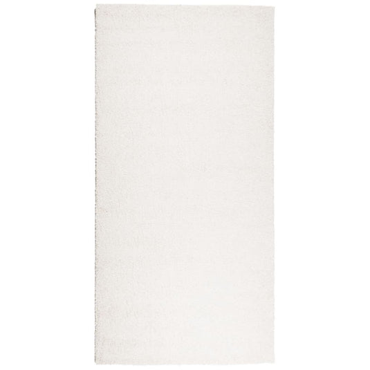 Vidaxl vloerkleed pamplona shaggy hoogpolig modern 100x200 cm crème