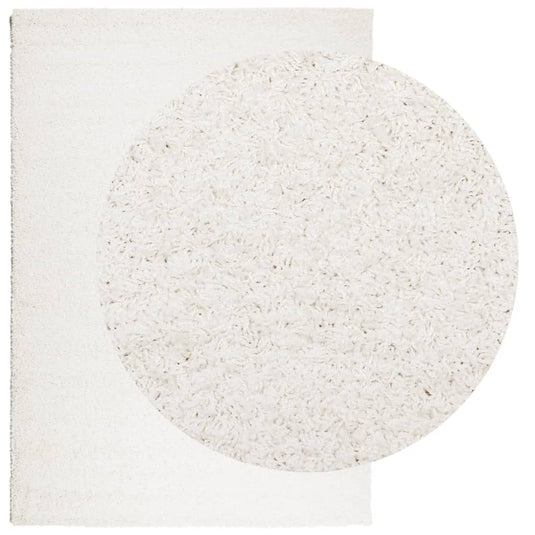 Vidaxl vloerkleed pamplona shaggy hoogpolig modern 160x230 cm crème