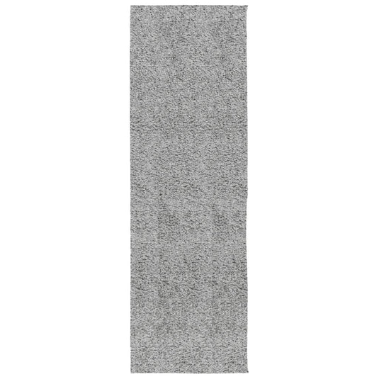 Vidaxl vloerkleed pamplona shaggy hoogpolig modern 80x250 cm grijs