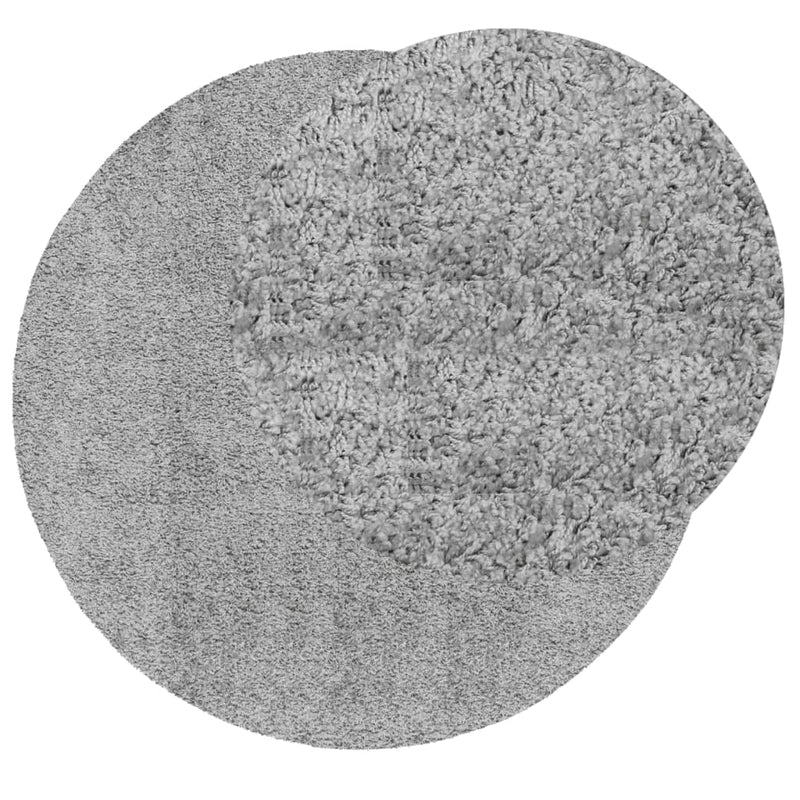 Load image into Gallery viewer, Vidaxl vloerkleed pamplona shaggy hoogpolig modern ø 120 cm grijs
