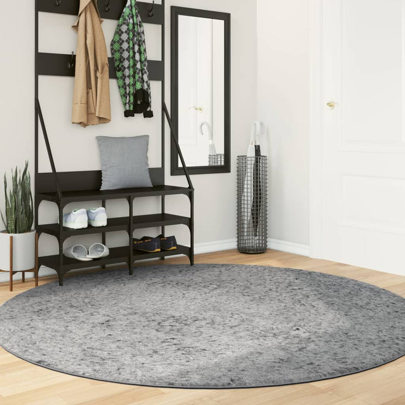 Load image into Gallery viewer, Vidaxl vloerkleed pamplona shaggy hoogpolig modern ø 200 cm grijs
