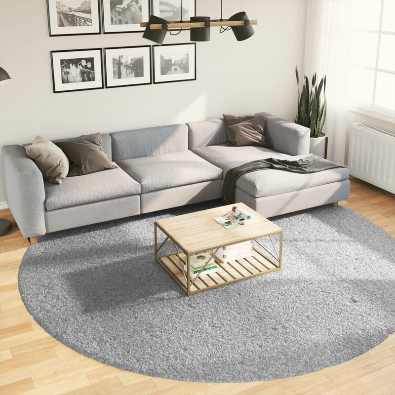 Load image into Gallery viewer, Vidaxl vloerkleed pamplona shaggy hoogpolig modern ø 280 cm grijs

