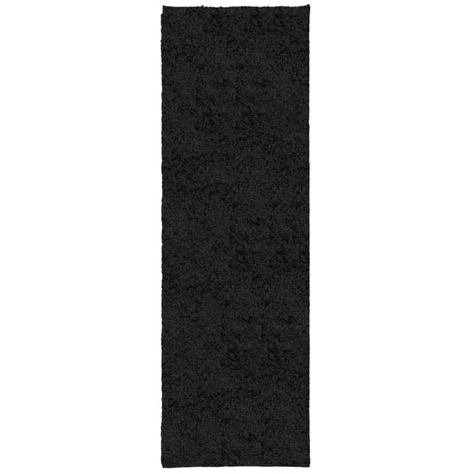 Vidaxl vloerkleed pamplona shaggy hoogpolig modern 80x250 cm zwart