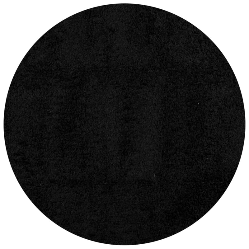 Load image into Gallery viewer, Vidaxl vloerkleed pamplona shaggy hoogpolig modern ø 240 cm zwart
