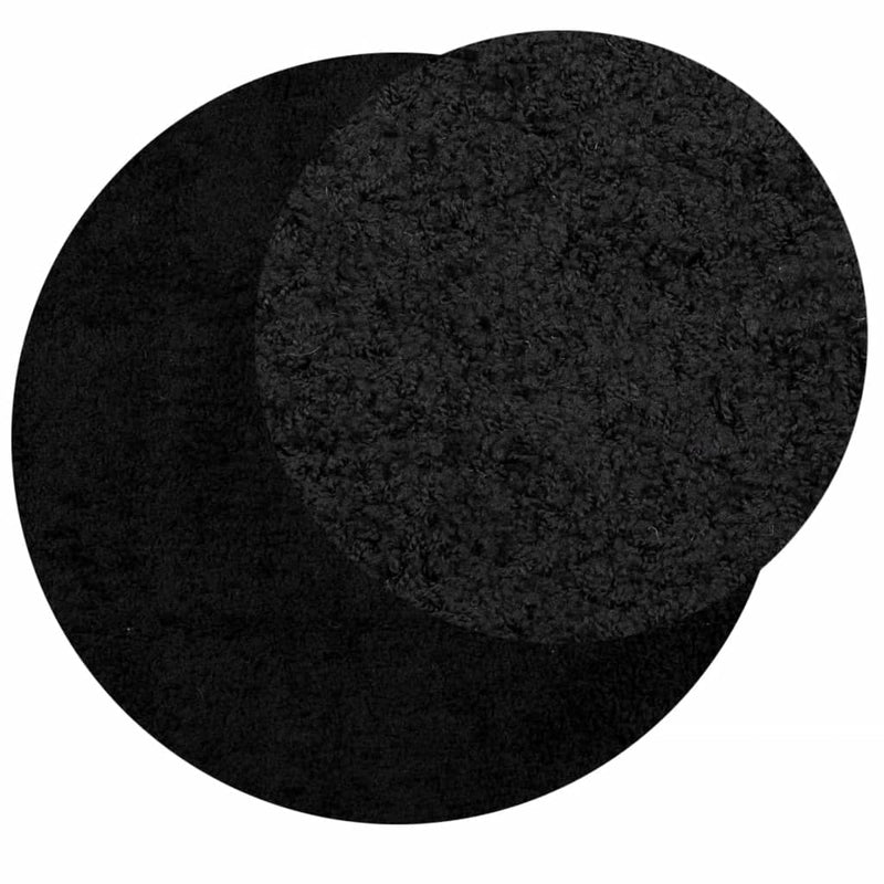 Load image into Gallery viewer, Vidaxl vloerkleed pamplona shaggy hoogpolig modern ø 280 cm zwart
