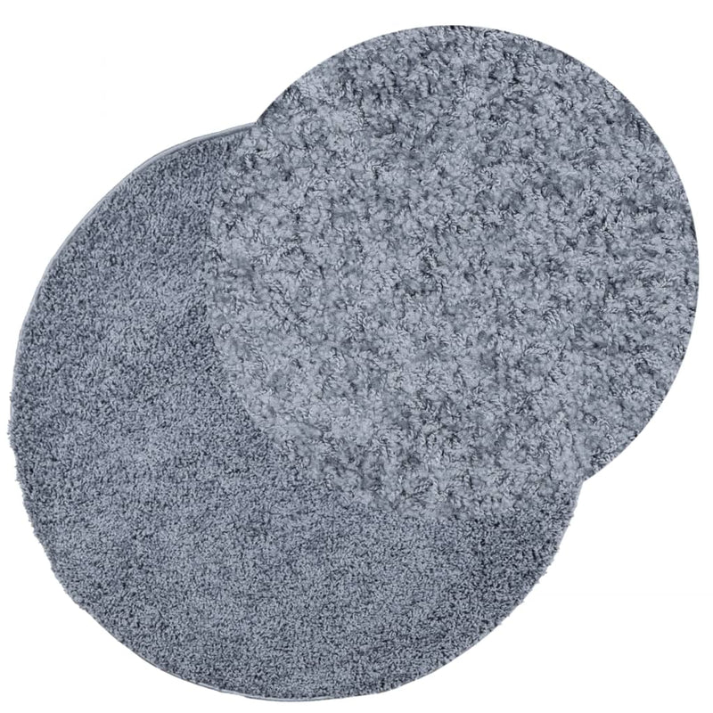 ギャラリービューアに画像をロードする, Vidaxl vloerkleed pamplona shaggy hoogpolig modern ø 100 cm blauw
